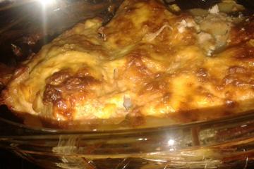 Filé de frango com creme de cebola