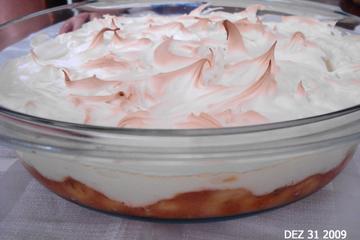 Doce de banana com creme