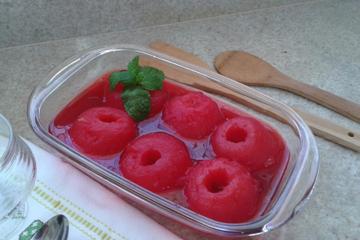 Maçã com gelatina