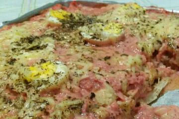 Lanche rápido de pão de forma - Pizza Fajuta