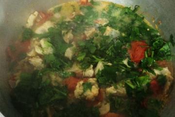 Filé de peixe ensopado