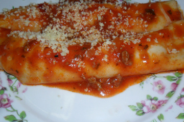 Canelone com Berinjela