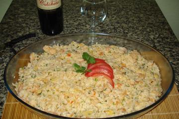 Risoto de camarão ao leite de coco