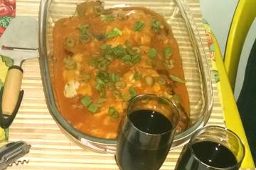 Filé de merluza à parmegiana