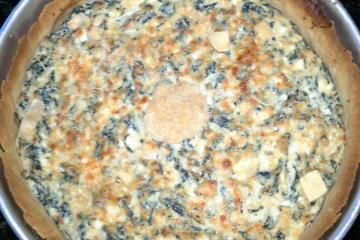 Quiche fácil de espinafre com ricota