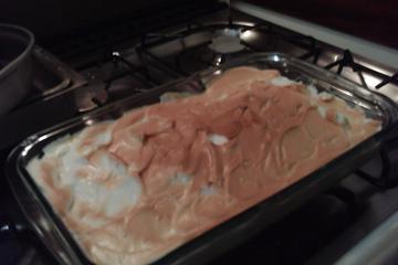 Creme de bananas com suspiro gratinado