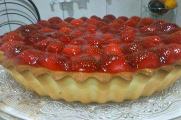 Torta de morango com iogurte