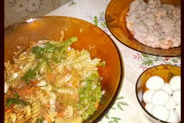Macarrão com legumes