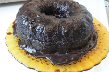 Bolo fácil de chocolate no liquidificador
