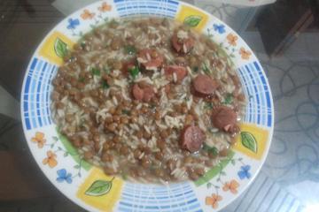 Lentilha com cordeiro