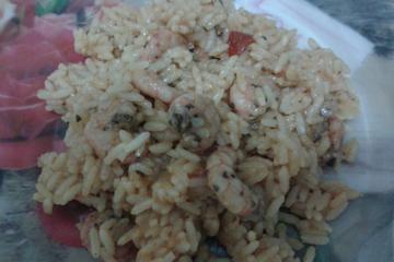 Risoto de camarão
