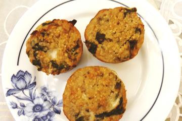Torta de quinoa com escarola