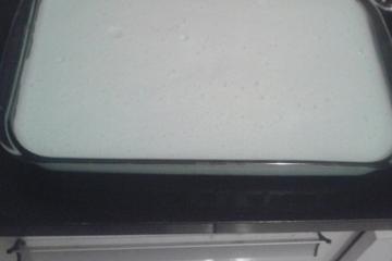 Gelatina cremosa com creme de leite
