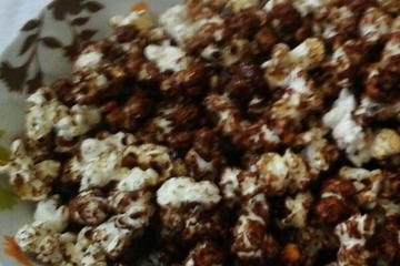 Pipoca com chocolate