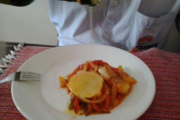 Filé de merluza com batata ao forno