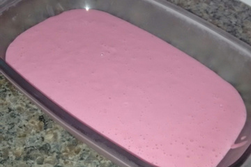 Danone caseiro de morango