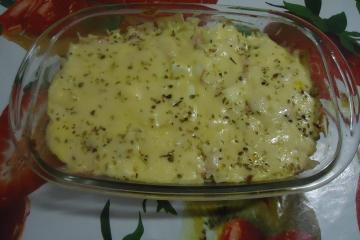 Arroz com presunto e requeijão cremoso