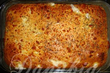 Torta de queijo e presunto