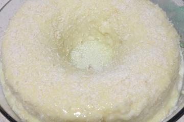 Bolo de tapioca cremoso (não vai ao forno)