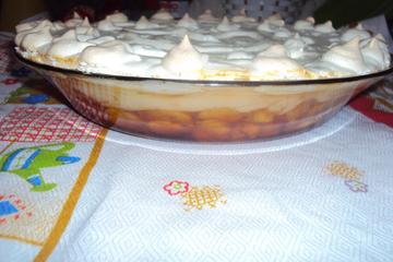 Doce de banana com creme