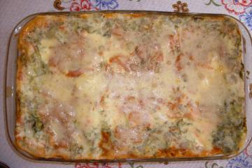 Lasanha de berinjela com brocólis