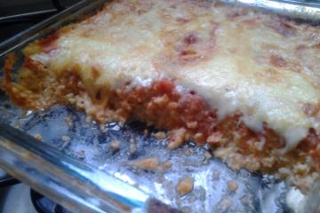 Arroz à parmegiana de forno