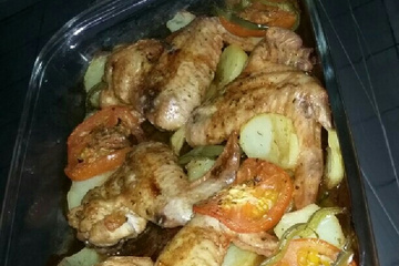 Asa de frango assada no forno