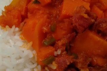 Carne seca com abóbora