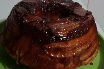 Torta de banana no liquidificador