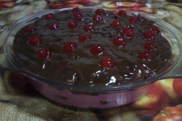 Pavê de cereja com ganache