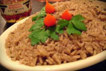 Risoto ao vinho tinto