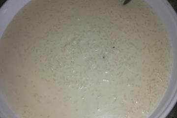 Arroz doce com leite condensado e coco