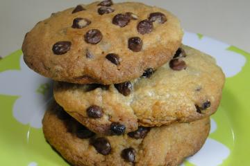 Cookies com gotas de chocolate