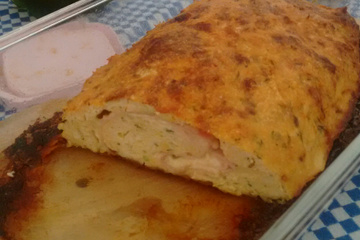 Rocambole de frango do Queidinho