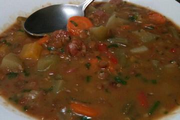 Sopa de lentilhas