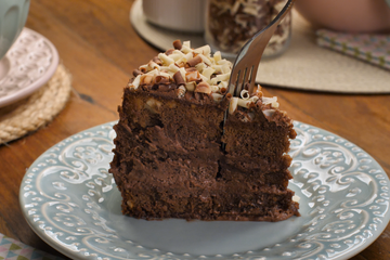 Bolo mousse de nutella