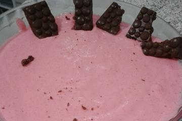 Mousse fácil de morango