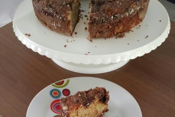 BOLO DE BANANA COM MAÇÃ E AVEIA, BOLO FIT