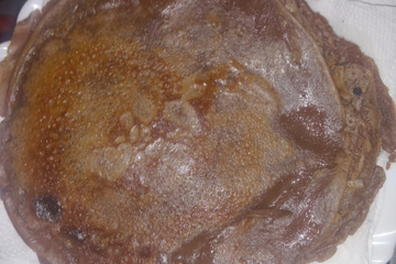 Panqueca doce de chocolate e banana