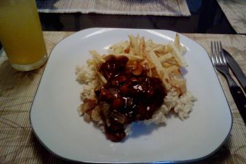 Bife ao falso molho madeira