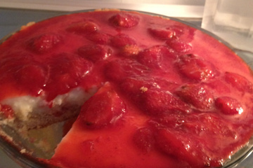 Torta de morango prática