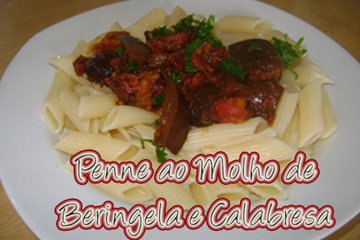 Macarrão com berinjela do mozão