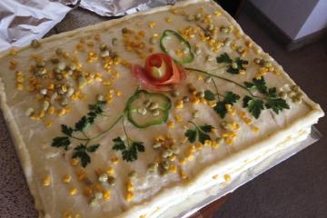Torta de frango com pão de forma