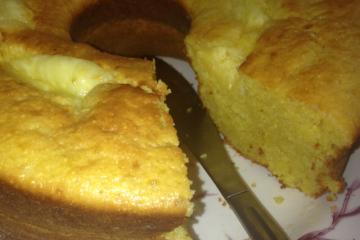 Bolo de milho e milharina