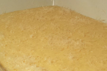 Polenta cremosa com queijo