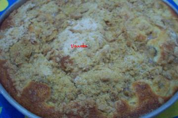 Bolo de banana com farofa
