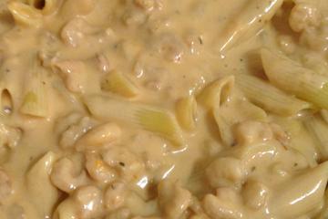 Penne com molho de camarão 7 barbas
