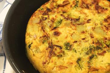 Fritada de batata com azeitonas