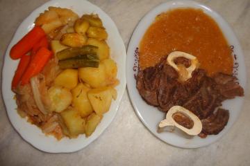 Cozido pernambucano de carne e pirão