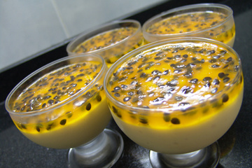 Deliciosa mousse de maracujá